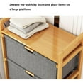 thumbnail image 6 of Colourtree 4 Drawers 17.8 Inch Section Freestanding Bamboo Bathroom Organizer with Pull Out Hamper Drawers Wooden Laundry Towel Cabinet Tower Three Part Compartment Sorter Basket, 6 of 6