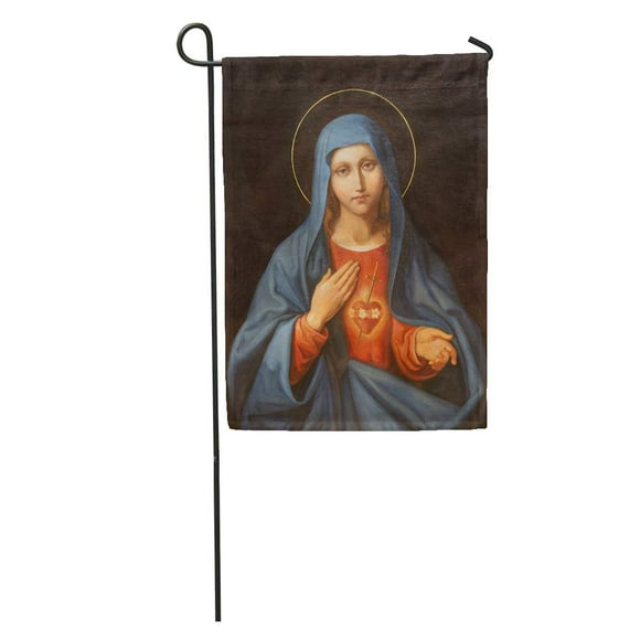POGLIP Vienna Austria December 19 The Painting of Heart Virgin Mary Garden Flag Decorative Flag House Banner 12x18 inch
