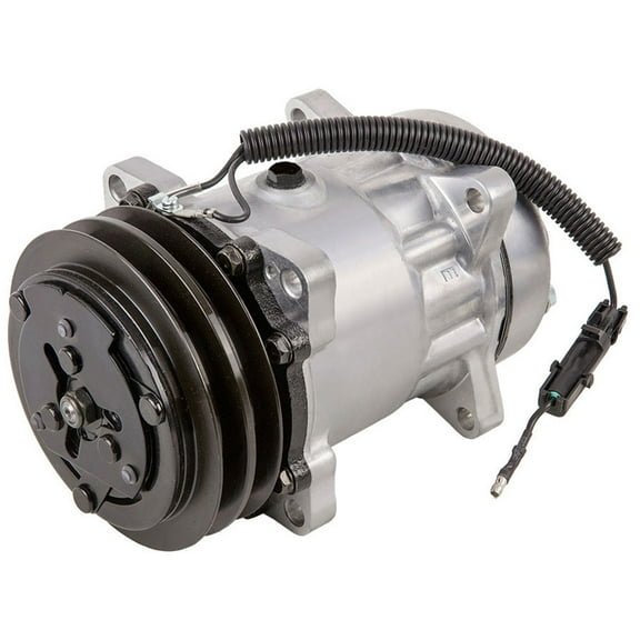 Secondary AC Compressor & 132mm A/C Clutch For Dodge Freightliner Mercedes Sprinter Van Replaces Sanden SD7H15 FLX 4434 - BuyAutoParts