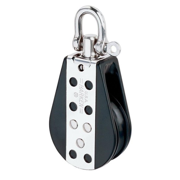 Block Harken 1542 3.00 de rango medio único con polea de aluminio