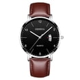 thumbnail image 4 of Resicozy Men Watch Quartz Waterproof Wristwatch with Leather Band Casual Simple Fashion Mens Watches Gift, 4 of 4