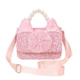 thumbnail image 4 of Backpack Cute Crossbody Purse Cat Pearl Handbag Sequin Shoulder Tote Back to School Supplies, 4 of 6