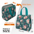 thumbnail image 3 of Pioneer Flower Floral Print Pattern Insulated Lunch Bag for Women & Adults,Large Portable Soft Cooler Lunch Bag,Thermal Food Storage Tote with Pearl Cotton,8.66L,8.75x5.75x9.5 Inch, 3 of 6