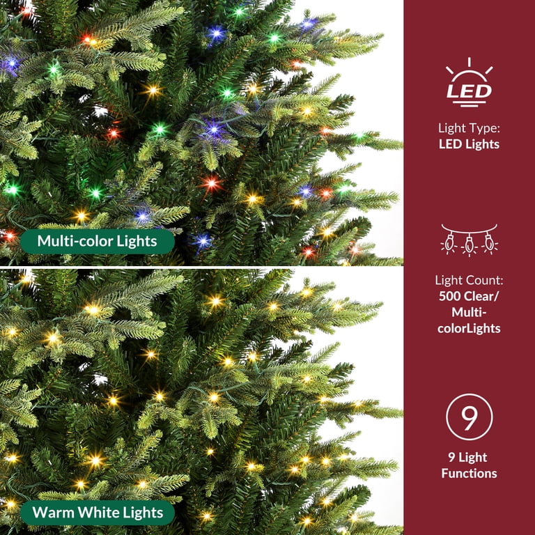 Lolsea 7.5ft Prelit Artificial Balsam Fir Christmas Tree with Lifelike ...