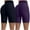 Purple, variant on 2 Pack Women Bubble Yoga Shorts High Waisted Scrunch Butt Lifting Textured Ladies Biker Shorts Gym Workout Set XXL