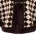 thumbnail image 3 of UTSJKR Women's Plaid Faux Fur Trim Cape Poncho, Winter Warm Open Front Shawl Coat, Pearl Decor Loose Outerwear for Party Daily Occasion Coffee, 3 of 4