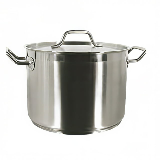 Thunder Group SLSPS4024 Marmite en Acier Inoxydable 24 qt avec Couvercle - Prêt pour Induction