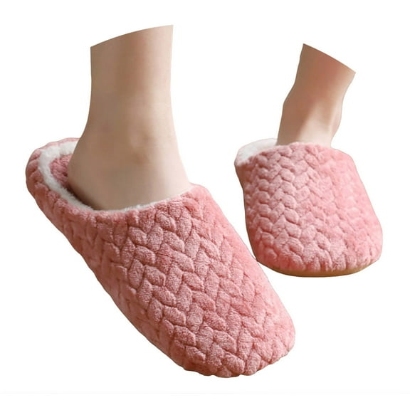 YLYL Fuzzy Slippers for Women Men Soft Comfort House Memory Foam Slides Winter Warm Closed Toe Bedroom Slides
