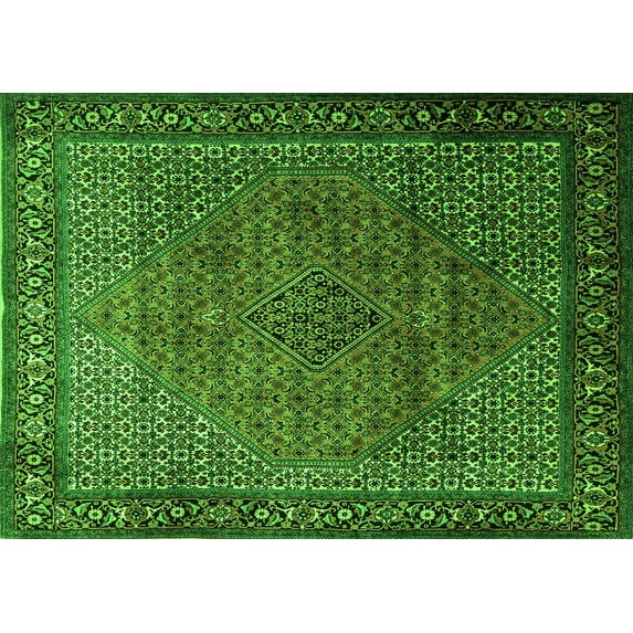 Ahgly Company Indoor Rectangle Persian Green Traditional Area Rugs, 8' x 12'