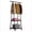 Black, variant on HioHa Portable Clothes Rack on Wheels with 2-Tier Shelves & Hooks - Stainless Steel Rolling Garment Rack for Clothing, Shoes, Laundry - Home, Office, Dorm Use (Black)