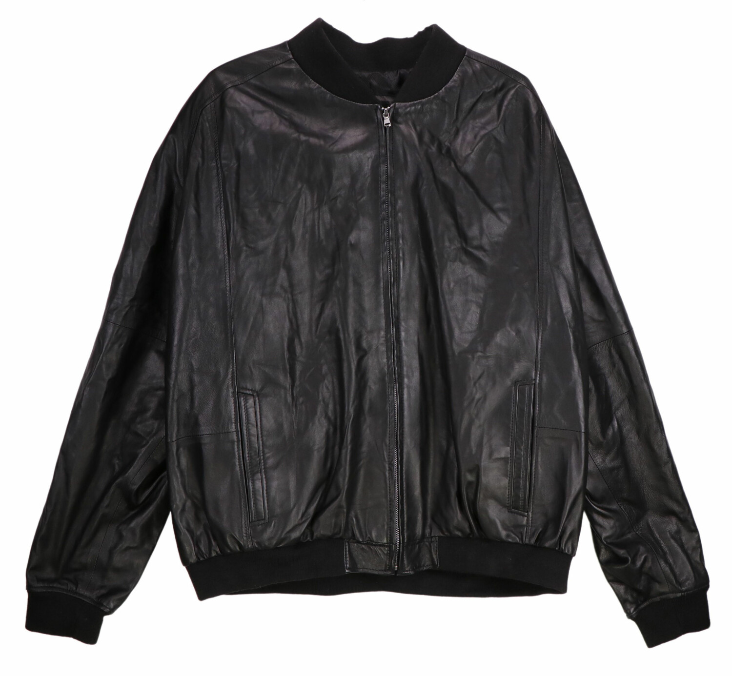 Remy Men's Midnight Leather Lambskin Bomber Jacket - 3 XL - Walmart.com