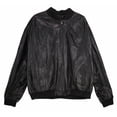 thumbnail image 1 of Remy Men's Midnight Leather Lambskin Bomber Jacket - 3 XL, 1 of 2