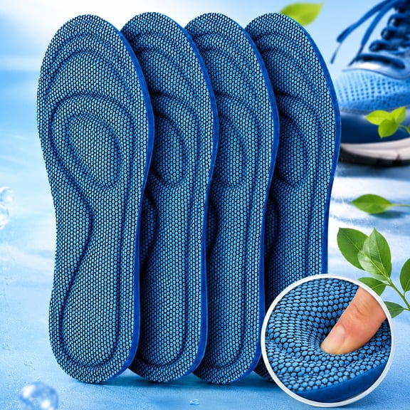 2 PCS Clouds Insoles for Men/Women,Massage Support Insoles, 5d Soft Memory Foam Cushioning Sports Cloud Insoles for Men/Women