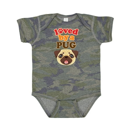 

Inktastic Pug Dog Loved by a Pug Gift Baby Boy or Baby Girl Bodysuit
