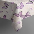 thumbnail image 4 of Beige Butterfly Pattern Rectangle Tablecloth 60"x120",Waterproof Polyester Rectangle Table Cloth, Wipeable Spillproof Polyester Tablecloth for Dining, Camping, Indoor and Outdoor, 4 of 6