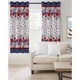 thumbnail image 2 of Red Blue Spring Floral Blackout Curtains for Bedroom Living Room Darkening Curtains 63 Inches Long Independence Day Navy Blue Stars Window Curtain 2 Panels Set Window Treatment Grommet Drapes 42"x63", 2 of 9