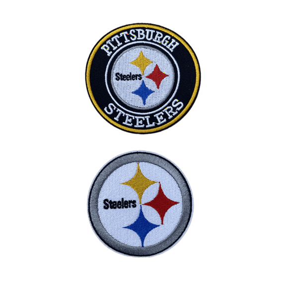 Pittsburgh Steelers Embroidered Iron-on Patch Set of 2