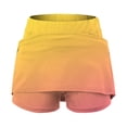 thumbnail image 4 of Bjutir Women Skirt Fashion Elastic Yoga Skirt Color Sports Shorts Lightweight High Waisted Tight Print Jogging Orange S, 4 of 4