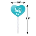 thumbnail image 6 of Team Boy Baby Blue Footprints Heart Love Cupcake Picks Toppers Decoration Set of 6, 6 of 6