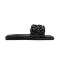 thumbnail image 2 of Sandalias tipo Slide DREAM PAIRS para mujer talla 7 negras con tiras trenzadas y suela plana, 2 of 5