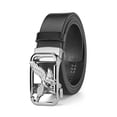 thumbnail image 5 of Men's Business Single‑Row Belt, Eagle‑Pattern Automatic Metal Buckle, Faux Leather Strap, Adjustable Fit, Sleek Formal Style for Suits & Dress Pants, Men Belts Silver Free Size, 5 of 6