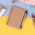thumbnail image 4 of Spiral Notebook with Pen 4.7 x 5.9in Brown Pocket Steno Pad Lined Journal Notebook with Sticky Notes Index Tabs Mini Notebook for Business Use, 4 of 5