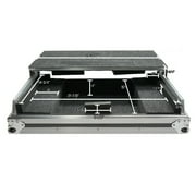 Harmony DJ 3/8 Black Laminated Plywood Flight Case with Spring Loaded Handle, Black