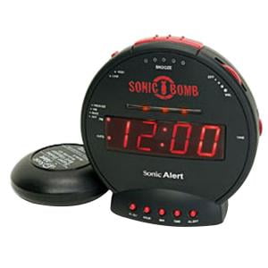 Sonic Alert SBB500SS Sonic Bomb Loud Dual Alarm Clock with Bed Shaker 