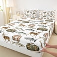 thumbnail image 3 of Feelyou Deer Fish Wildlife Queen Sheet Sets, Camping Adventure Kids Bed Set, 4 Pieces, 3 of 7