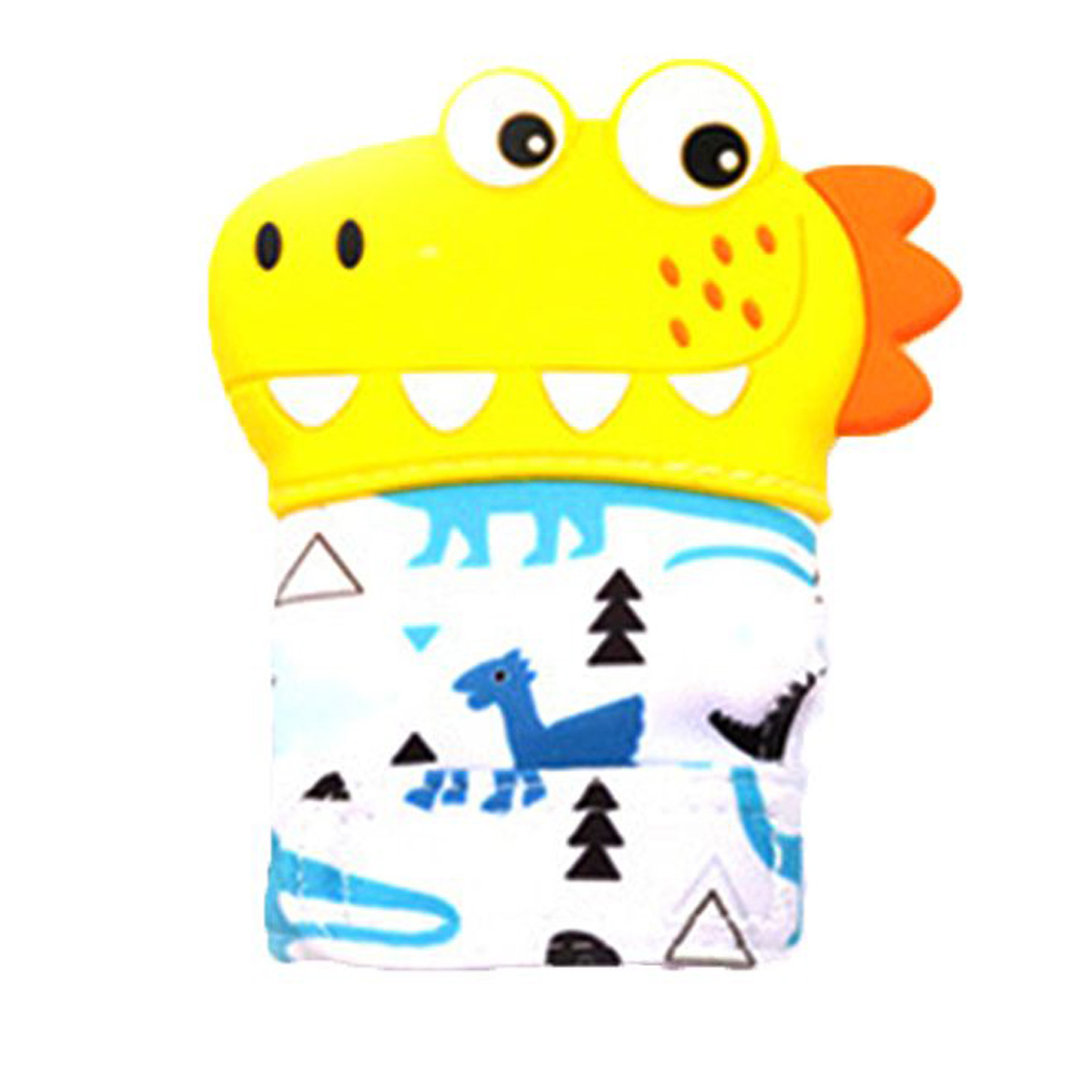 dinosaur baby mittens