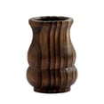 thumbnail image 1 of Jarrones de madera para flores, jarrón de madera para botellas, macetas de madera únicas retro, jarrones de flores de madera para maquillaje, arreglos SM SunniMix florero de madera, 1 of 8