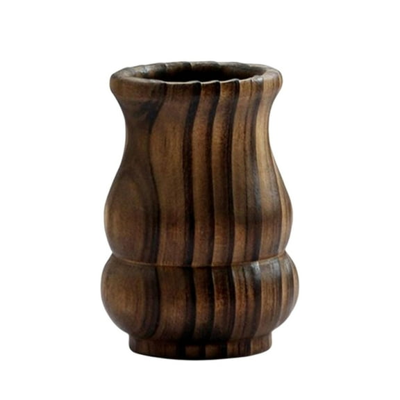 yotijay Wooden Vase Gift Vintage Small Unique Plant Holder flower Vases Wood Plant