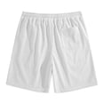 thumbnail image 4 of Casual Shorts for Men Drawstring Elastic Waist Shorts Classic Fit Summer Beach Athletic Shorts with Pockets Mid-Length Chinos Short,White L, 4 of 5
