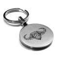 thumbnail image 1 of Stainless Steel Geometric Polygon Buffalo Animal Round Medallion Keychain Circle Ring, 1 of 2