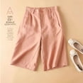 thumbnail image 2 of JIAYUE Women's Shorts Bermuda Solid Color Casual High Waisted Lightweight Button Down Comfy With Pockets Fashionable Female Bottoms, 2 of 3