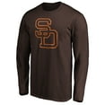 thumbnail image 2 of Men's Brown San Diego Padres Cooperstown Collection Huntington Logo Long Sleeve T-Shirt, 2 of 3