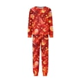 thumbnail image 6 of Halloween Family Pajamas Set Long Sleeve Crew Neck, Soft Matching Halloween Pajamas with Flame Ghost Witch Hat Print, Hot Family Halloween Pajama Set Sleepwear, 6 of 6