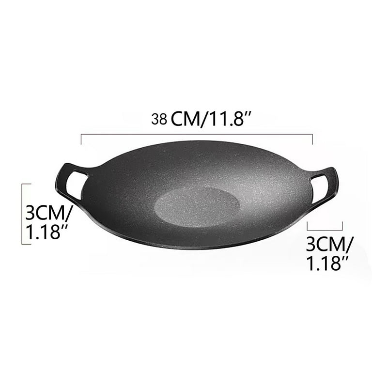 Vikakiooze Nonstick Round Griddle Grill Pan for n Bbq/Teppanyaki Pan, Tawa, Roti  Pan/Induction Ready/Made In ,Home 