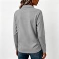 thumbnail image 4 of Polo Shirts For Women Lapel Collar 3 Buttons Long Sleeve Tops Loose Fit Button Down Breathable Golf Shirts Casual Athletic Dry Fit T-Shirt, 4 of 5