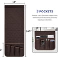 thumbnail image 2 of LQCrafK Sofa Armrest Organizer Non-Slip Arm Chair Bedside Caddy Storage Organizer for Recliner Couch with 5 Pockets for Cell Phone TV Remote Control Magazines, 2 of 7