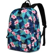 Girls Backpack, VASCHY Water Resistant Fashion Floral 15.6 inch Laptop School Bookbag for Women Casual Daypack Travel
