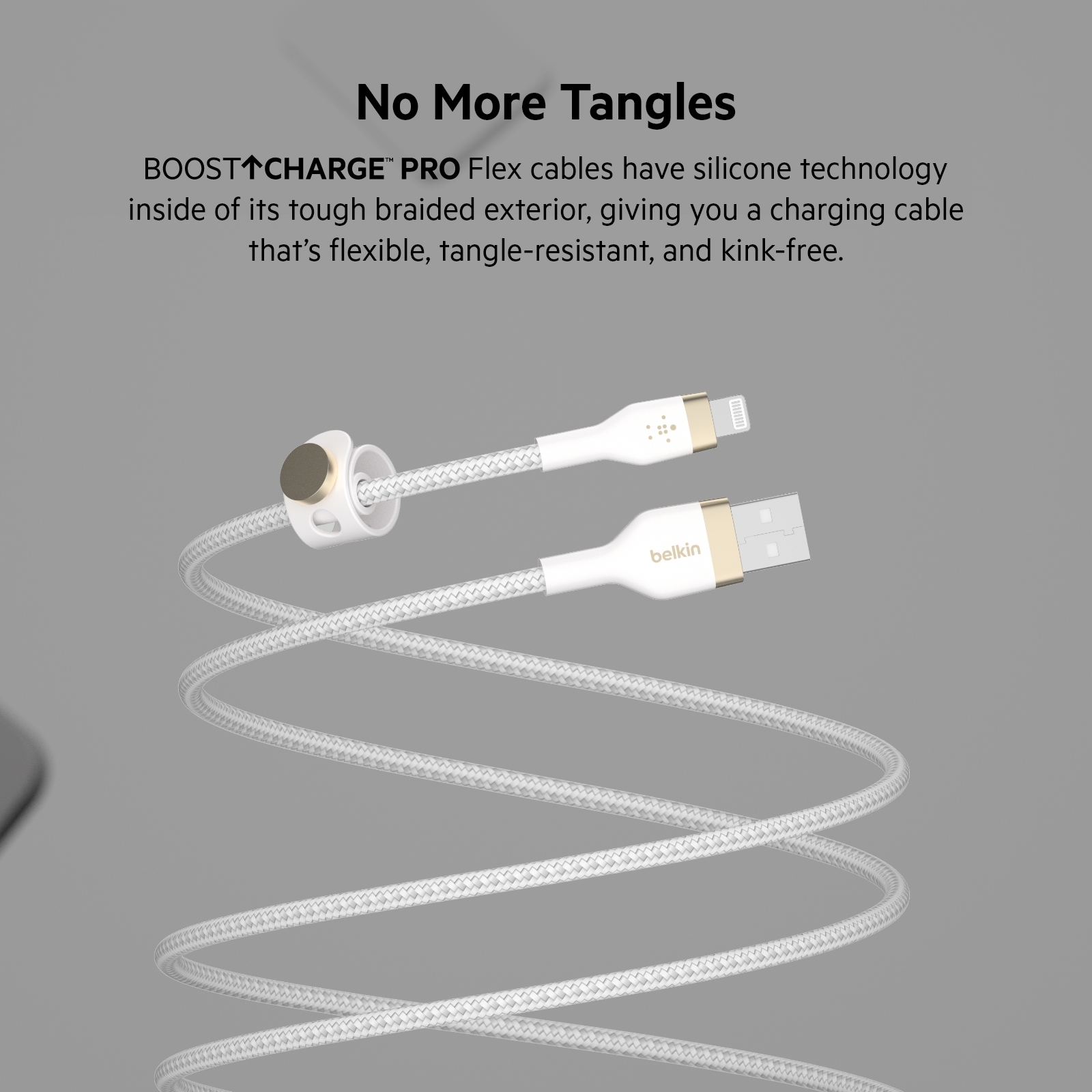 Belkin BoostCharge Pro Flex USB-A to Lightning Cable, 6.6ft photo 5