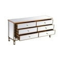 thumbnail image 5 of Elegant Decor Contempo 72" Metal and MDF Mirrored Dresser in Antique Gold, 5 of 8