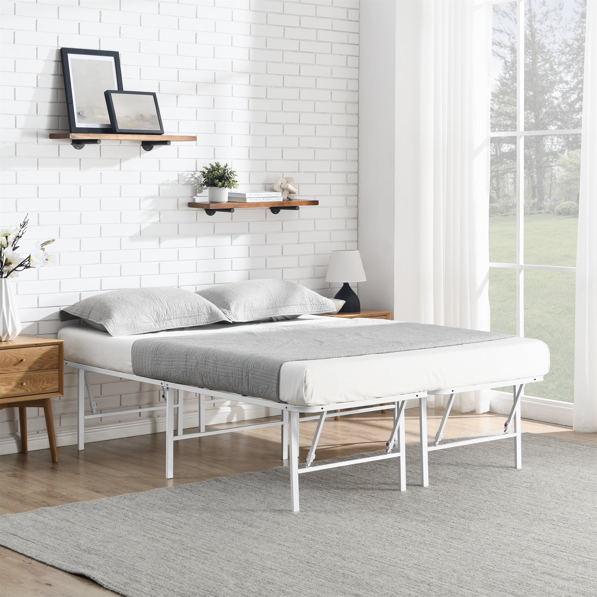 Folding twin bed frame walmart discount