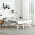 thumbnail image 3 of Mainstays Queen 18" High Profile Foldable Steel Platform Bed Frame with Storage Space Under Frame, No Box Spring Required, White, 3 of 16