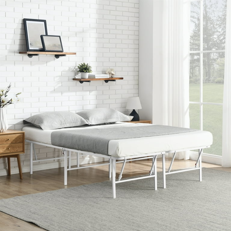 High profile metal bed frame discount