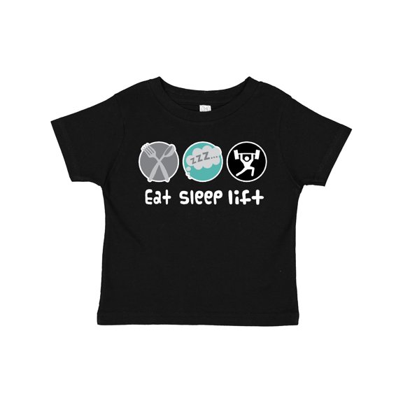 Inktastic Weightlifting Gift Eat Sleep Lift Sports Boys Toddler T-Shirt