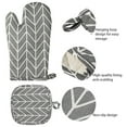thumbnail image 4 of Poaug Gloves Clearance Set Of 6 Oven Mitts and Pot Holders Kitchen Microwave Mitts Heat Oven Mittens and Oven Hot Mitts Pad for Cooking on Sale Kitchen Grey, 4 of 9