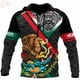 thumbnail image 5 of Sudadera con capucha con estampado 3D de la bandera de México y emblema nacional para hombre, sudadera de manga larga con estampado mexicano azteca, ropa de calle, 5 of 5