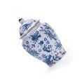 thumbnail image 1 of Cateissary Tarro de té de cerámica Porcelana blanca azul con tapa para comedor Oficina Boda Decoración del hogar Estilo B, 1 of 1